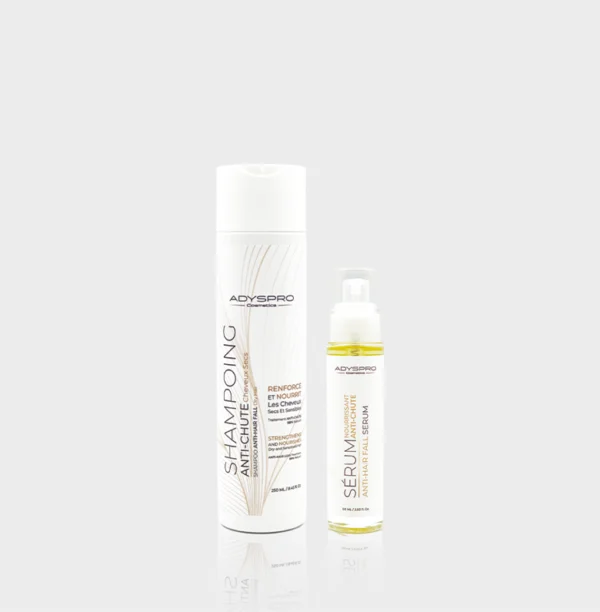 SERUM ANTI-CHUTE 60ML+ SHAMPOING ANTI-CHUTE CHEVEUX SECS 250ML